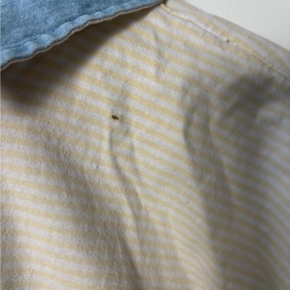 Victoria Jones Cottagecore Striped Shirt with Blue Collar - Picture 3 of 6
